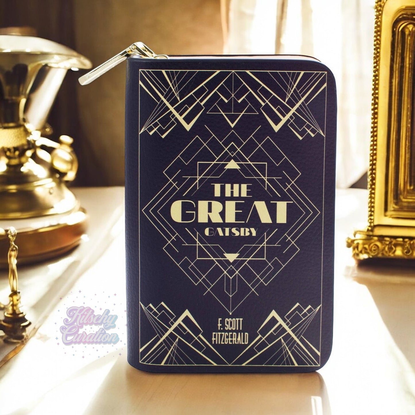 Gatsby Art Deco Black Book Wallet