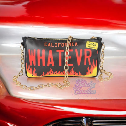 WHATEVR Fire License Plate Purse