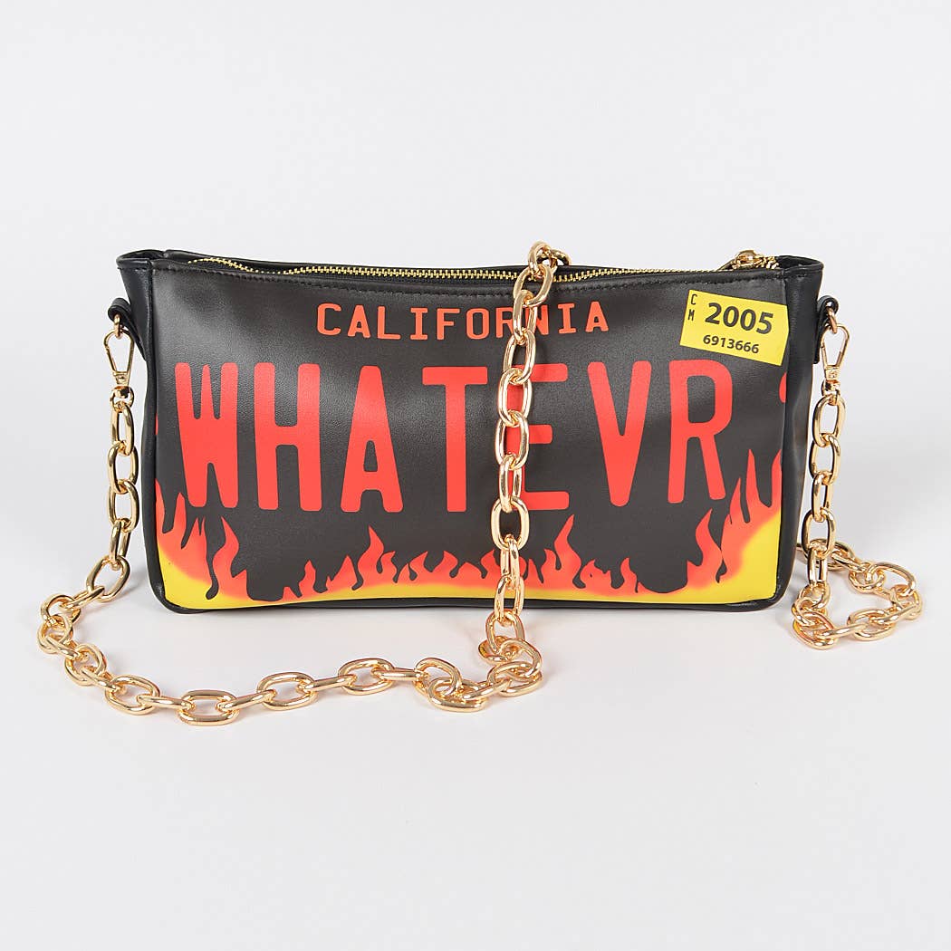 WHATEVR Fire License Plate Purse