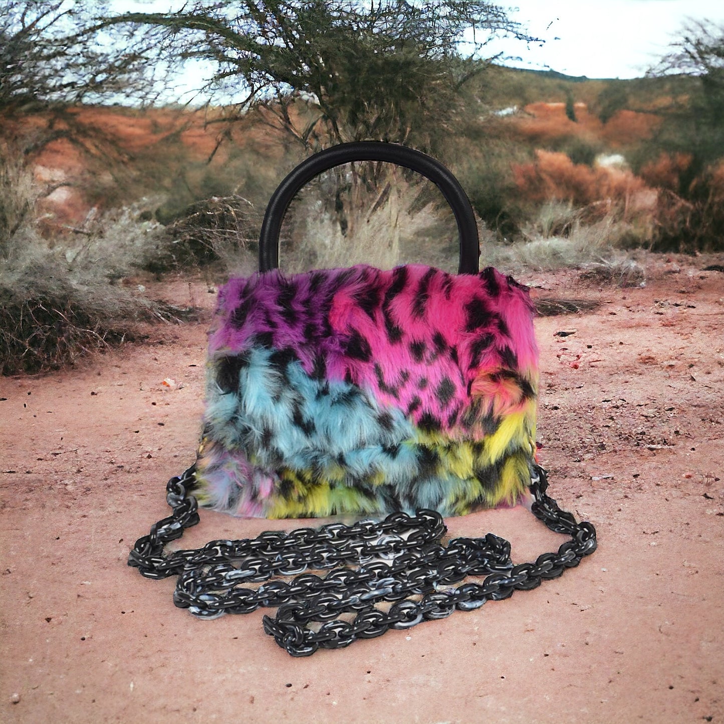 💚⚡️Fuzzy Rainbow Leopard Collection⚡️💜