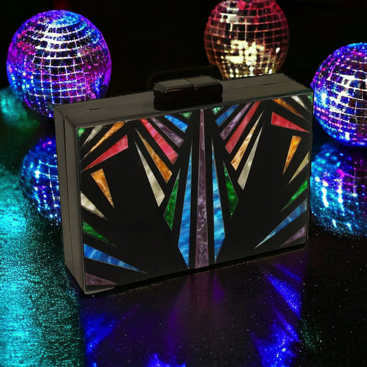 Cyndi Clutch - Art Deco Rainbow