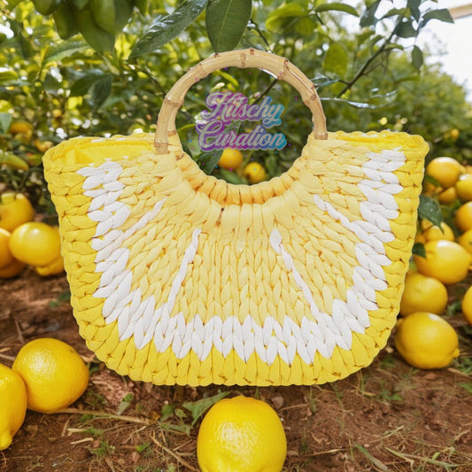 Lemon Crochet HandBag