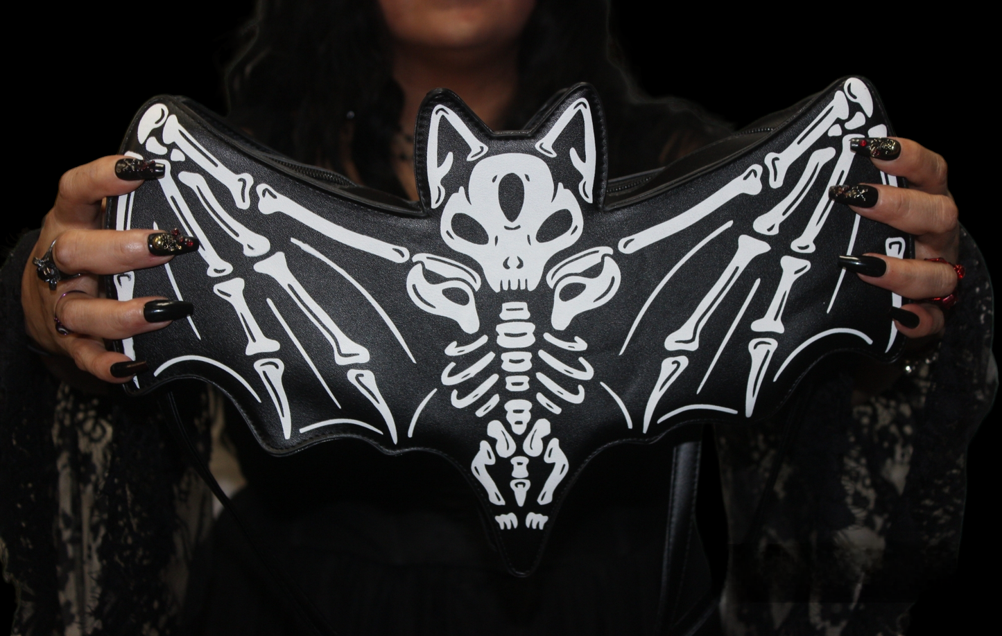 Skeleton Bat Purse