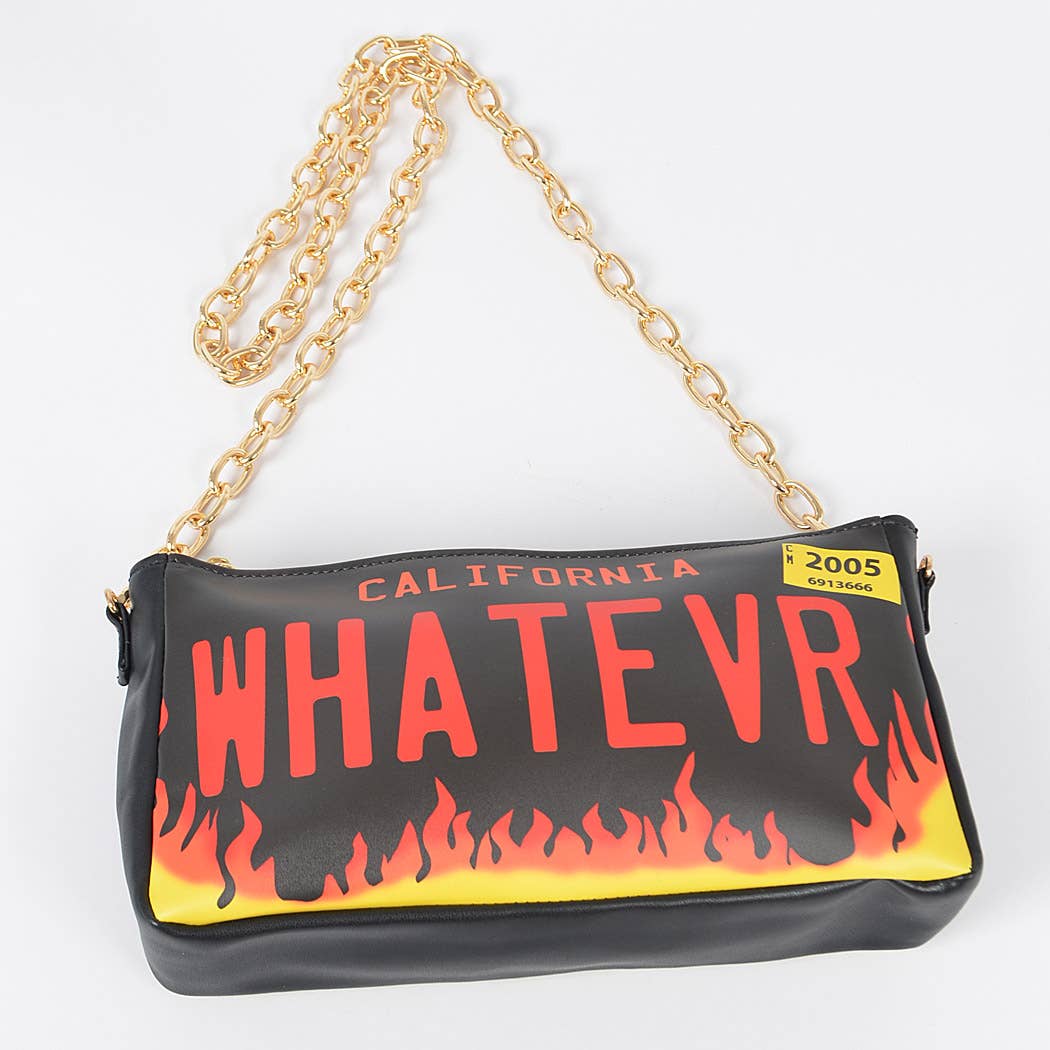 WHATEVR Fire License Plate Purse